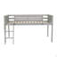 Lit mezzanine bas simple en bois avec échelle