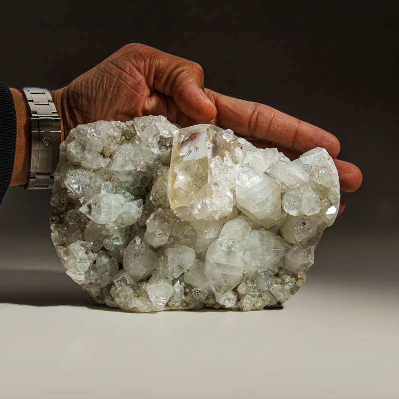 Gem Calcite With Apophyllite from Nasik District, Maharashtra, India