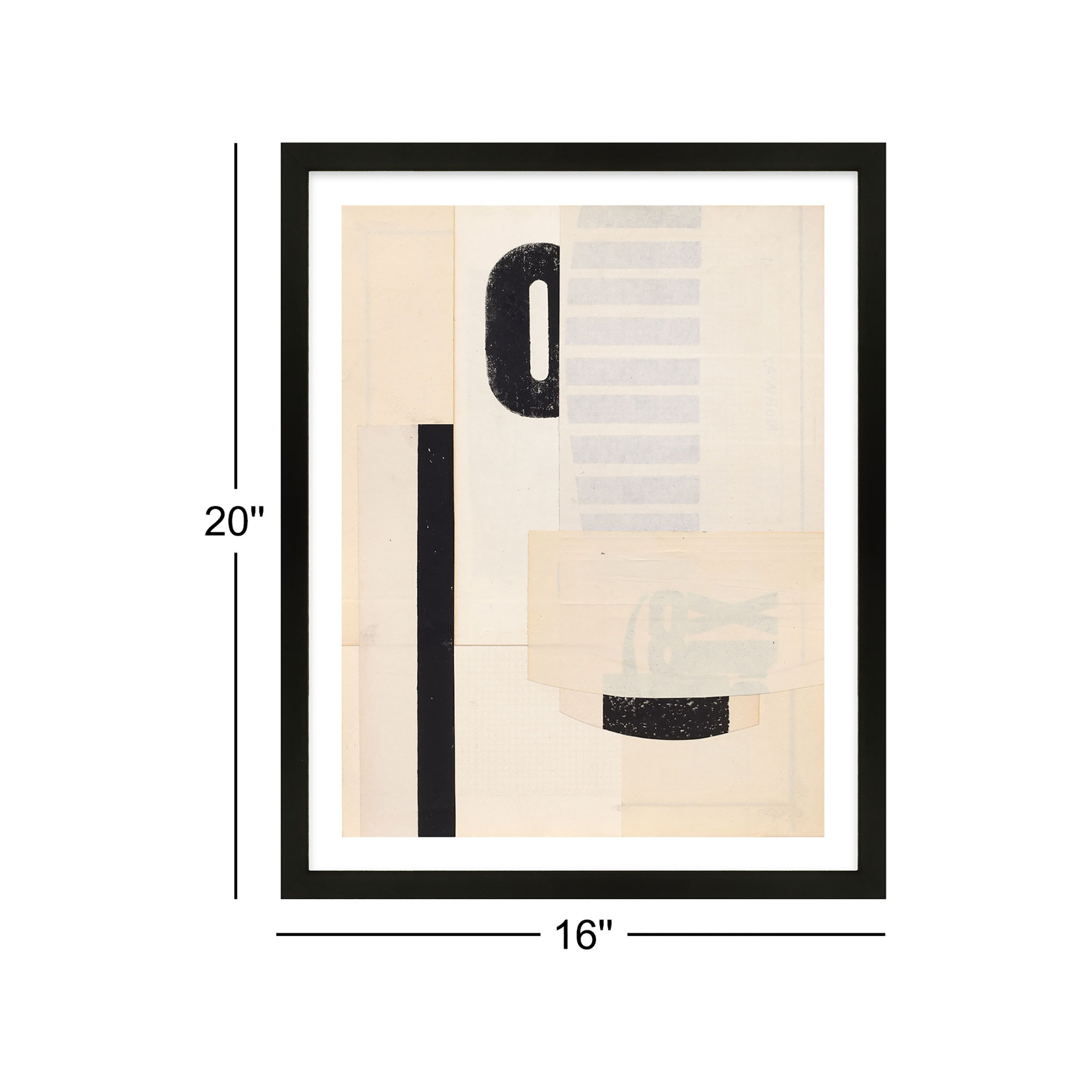 Hidden Keys by Sarah Short, 20" H x 16" W x 1.25" D, Black