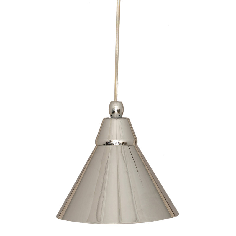 Mini-luminaire suspendu à cordon avec abat-jour en métal 7 po, Granit foncé