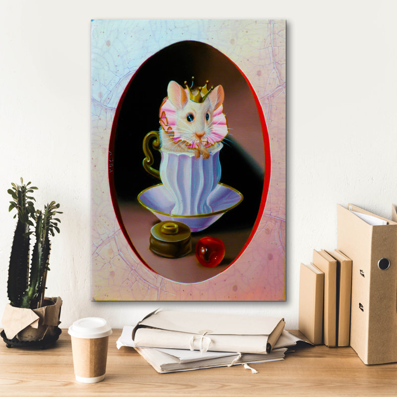 «Small Cream» par Valery Vecu Quitard, art mural sur toile, H 26 po x l 18 po x P 0,75 po