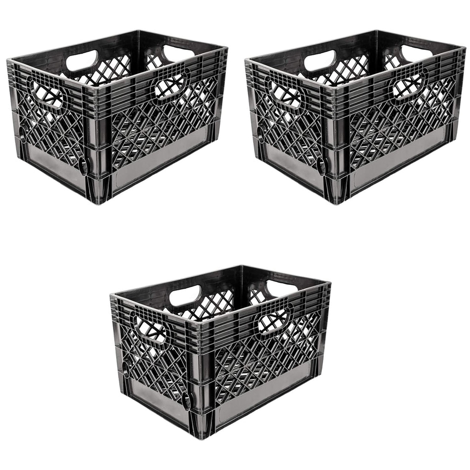 Juggernaut Storage Heavy Duty Stackable Plastic Crate Set & Reviews