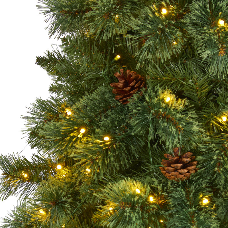 Lighted Artificial Christmas Tree, 9' H