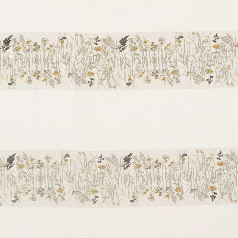Pressed Flowers Fabric, Sable/Corn