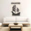 Singapore Junk Sail Minimalist Retro Traditional City Ocean Wall Art Print 1 Piece Wrapped Canvas Wall Art-719575733