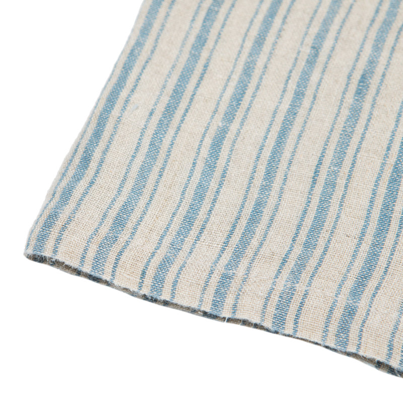 Bryars Linen Square Napkins, Natural/Blue