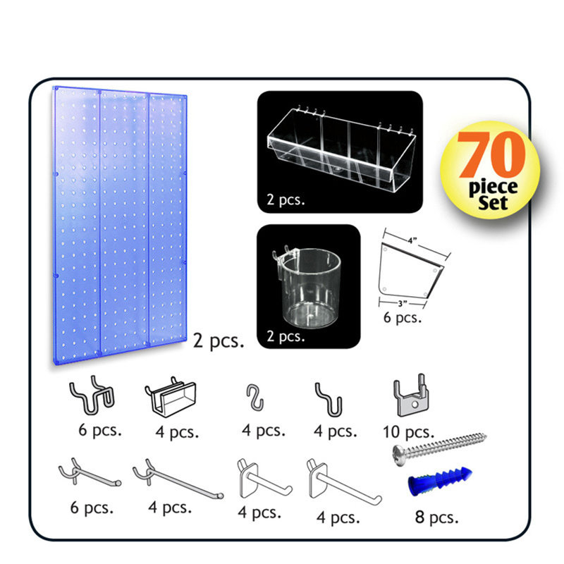 22" H x 27" W Plastic Kit with 46 Hooks Included