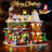 2026 Gingerbread House Advent Calendar, 1794 Pieces, 24-Day Christmas Countdown Building Set with LED Lights, Christmas Village