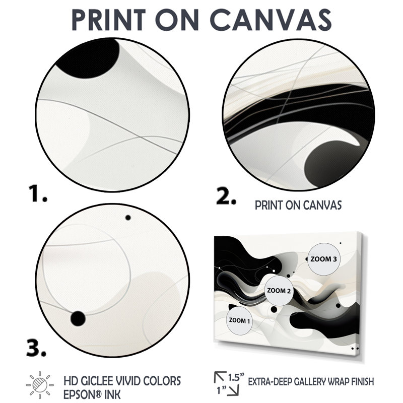 Monochromes évocations - vagues, art mural, Toile tendue, H 12 po x l 20 po