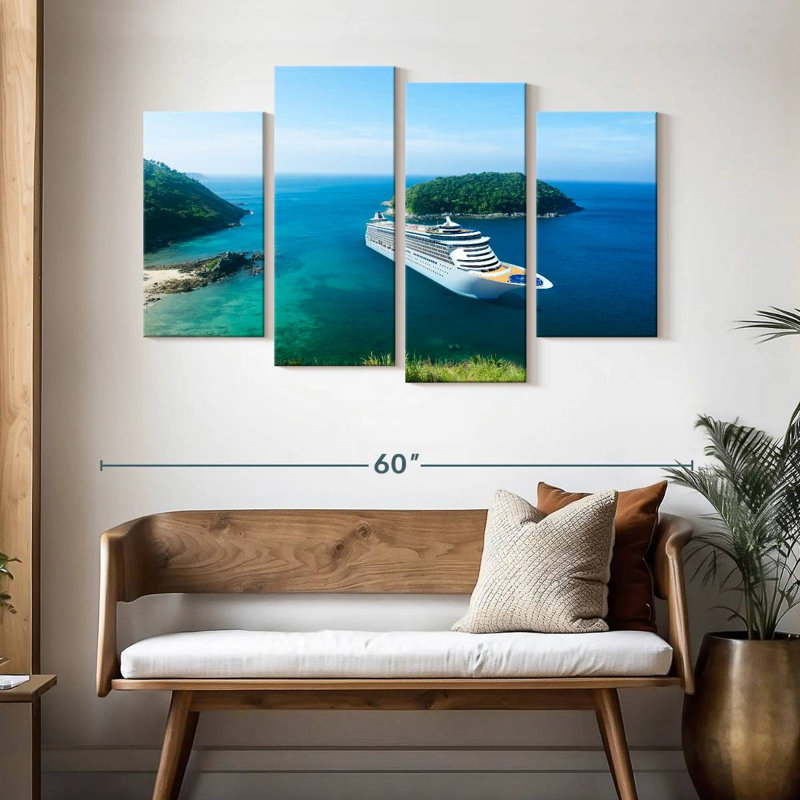Mehar Island Cruise Ship, 32" H x 52" W