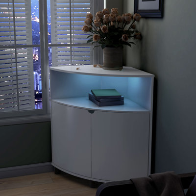 Armoire d'appoint de coin H 30 po avec lumières DEL