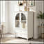 Armoire de rangement avec porte vitrée et 2 tiroirs-1254733741