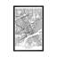 «Detroit Minimal Urban Blueprint Map», impression sur toile-72240435-72240436-72240441