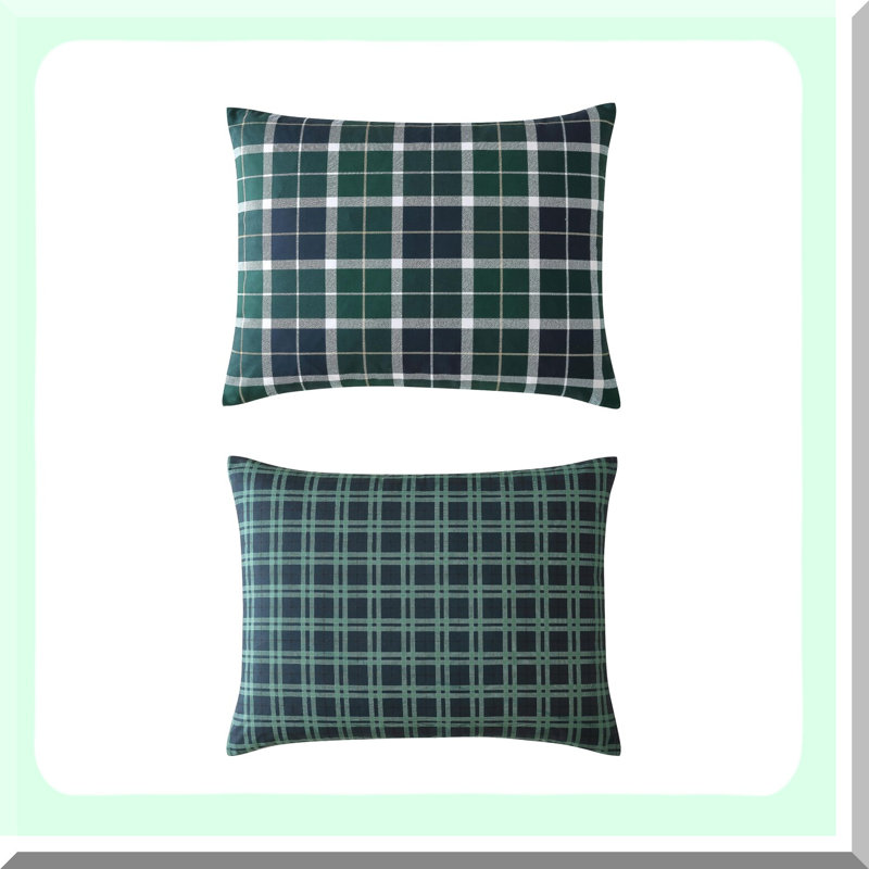 Navy Plaid Comforter Set - Soft Reversible Microfiber Bedding with Matching Shams for All Seasons - Northsail Home Decor