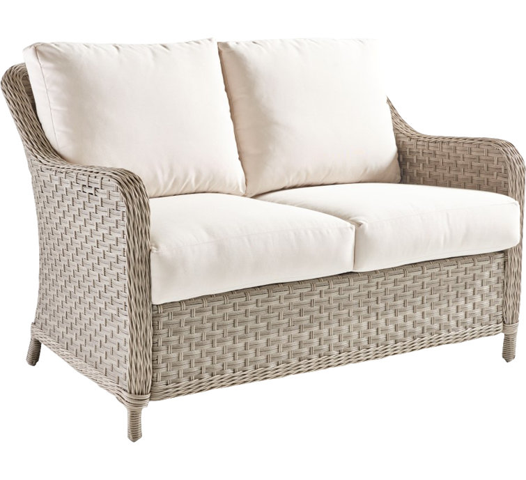 Sky 51.5'' High-Density Polyethylene (HDPE) Wicker Outdoor Loveseat