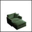 Chaise d'appoint moderne avec repose-pieds