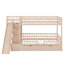 Cadre de lit superposé élégant pour enfants avec marches de rangement, glissade de jeu et rangement pratique pour les tiroirs-133286902