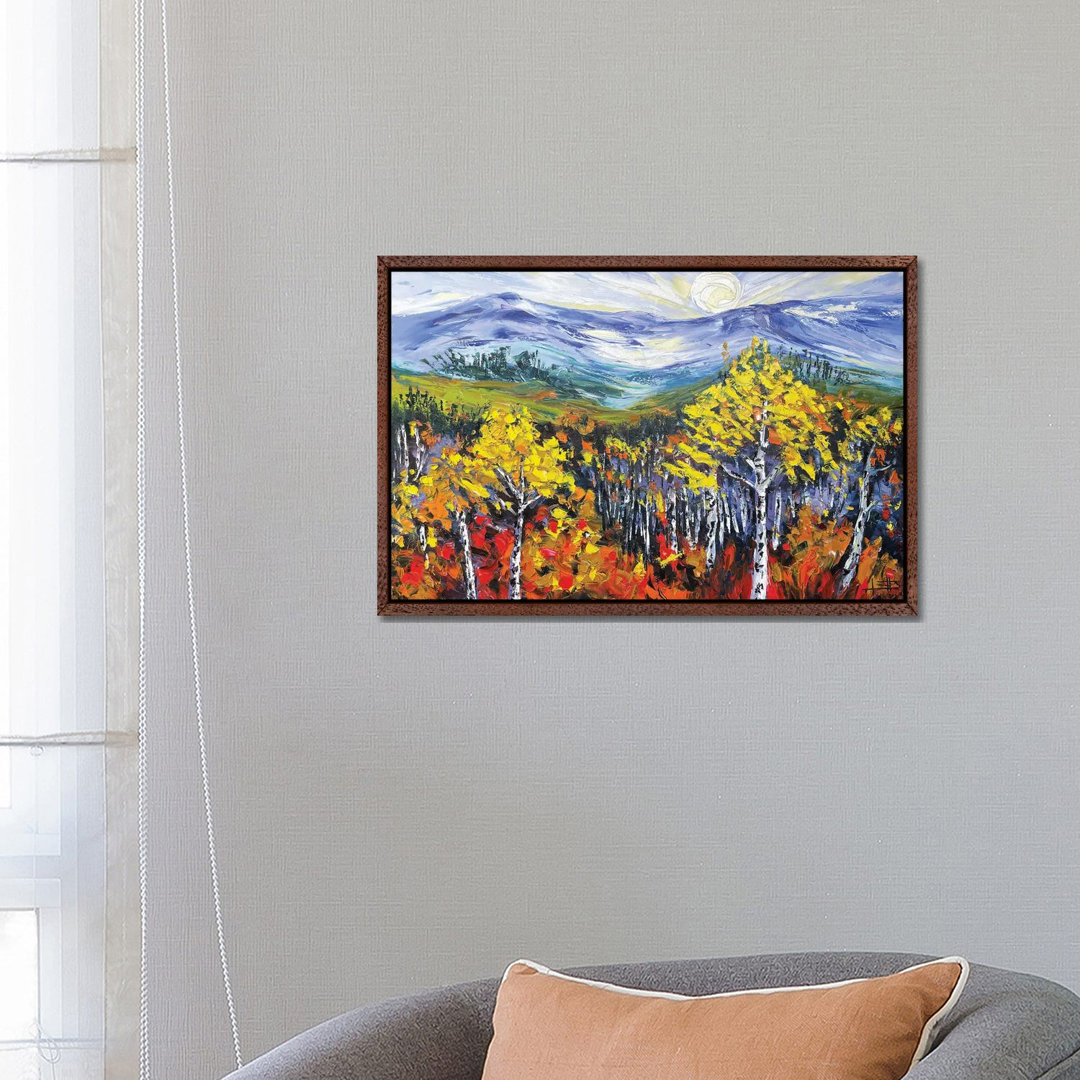 September Sunset Forest von Lisa Elley - Galerie-verpackte Leinwand Giclée