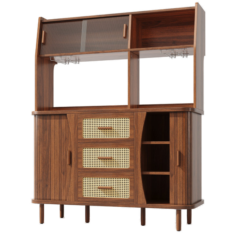 174.5cm Kitchen Pantry, Walnut