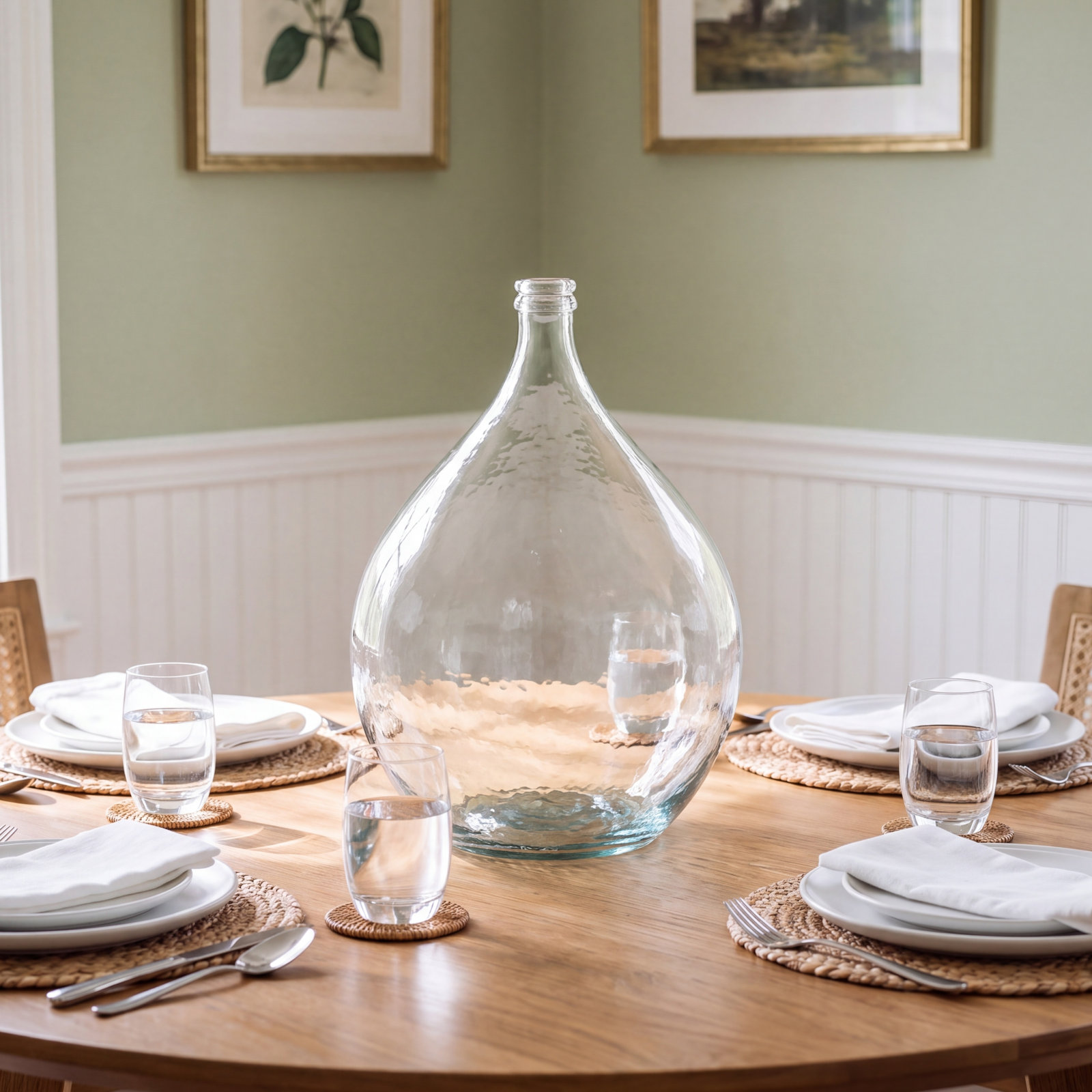 Harissa 20.5'' Handmade Glass Table Vase, Clear