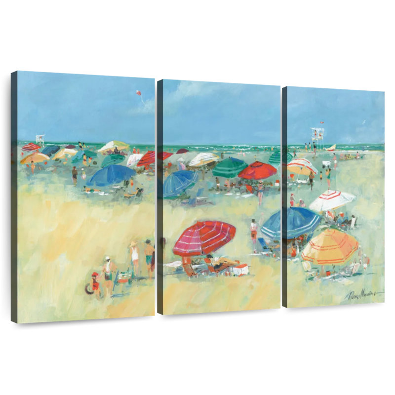 Gillard Umbrellas At The Shore I, 14" H x 23" W