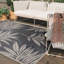 Tapis intérieur / extérieur bleu / gris / ivoire à motif floral Dowd-717913088