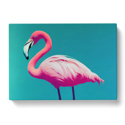 The Stimulating Flamingo - Wrapped Canvas
