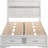 Full - Size White Panel Bed With Compartment Storage, Versatile Look For Bedroom Styles, Pull Handles Easy Drawer Opening, Ideal Bedroom, Made Of And Particle Board, 76.03In Long Built In-856988841