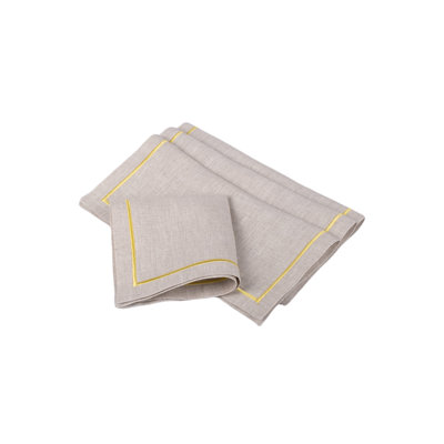 Linen Embroidered Square Napkin