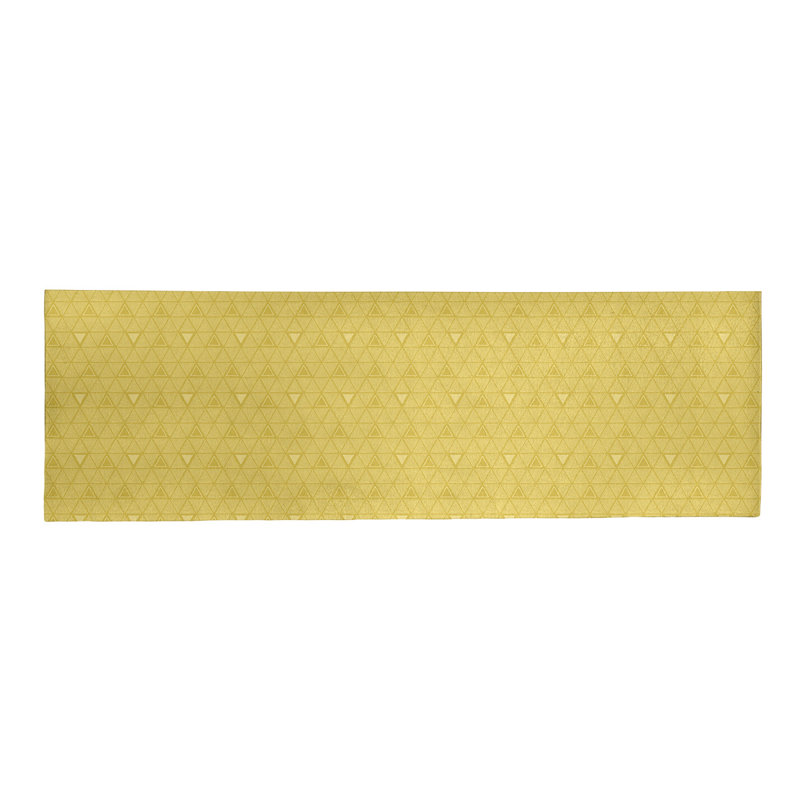 Tapis de zone ivoire/ivoire à main en triangle noir, Tapis de couloir 2 pi 5 po x 8 pi