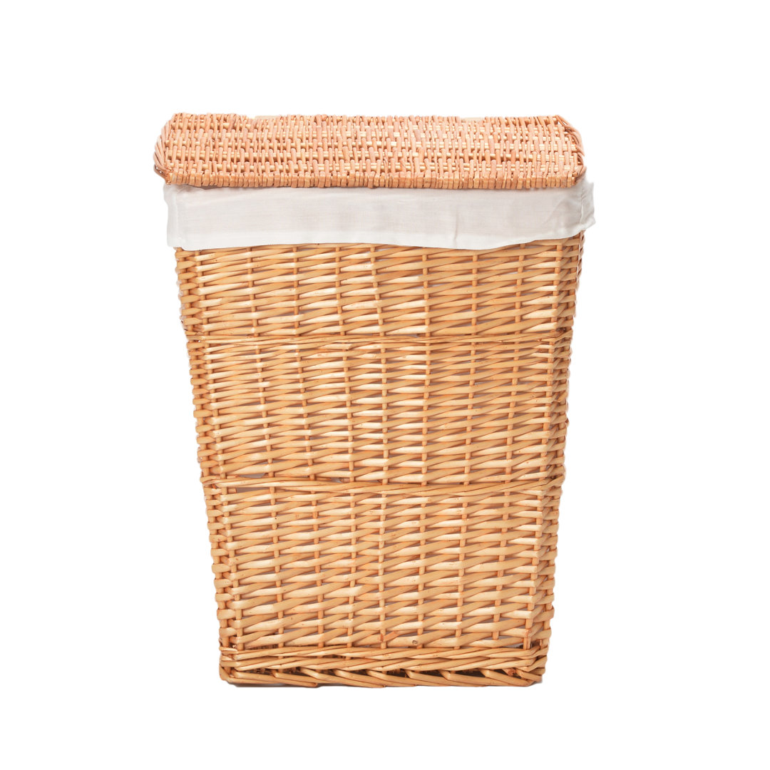 Wicker Rectangular Laundry Basket with Liner