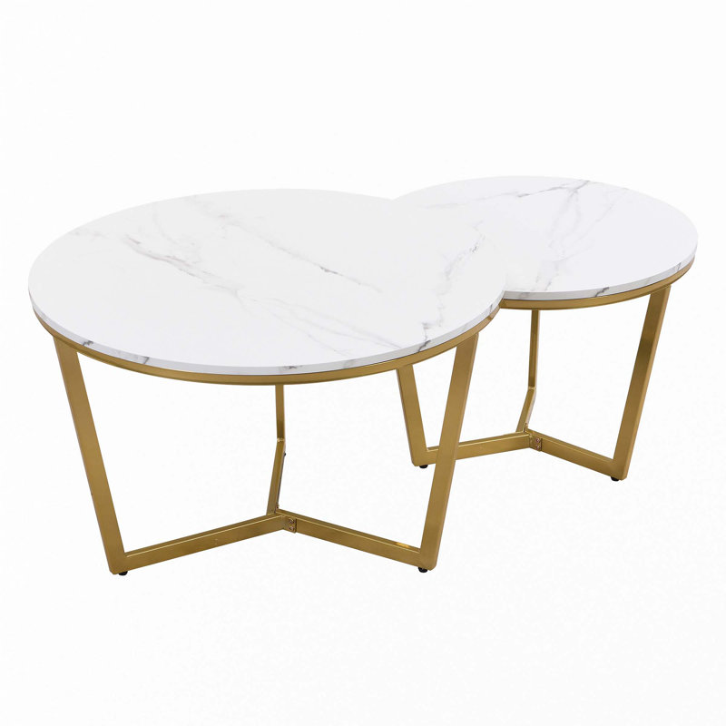 Round Nesting Coffee Table Set 2-Piece