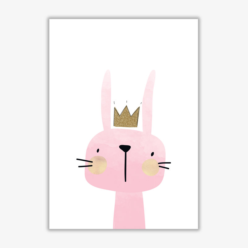 Scandi Bunny - Painting, No Frame, 42 cm H x 30 cm W x 1 cm D