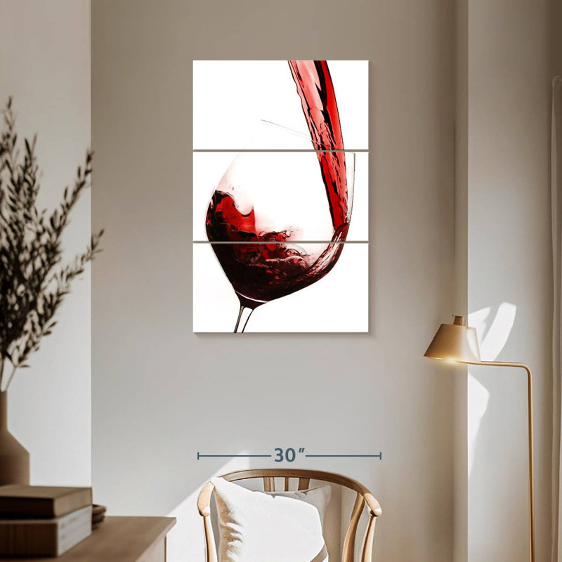 Yarlin Red Wine Flow, 57" H x 36" W