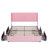 Auxter Full Size Upholstered Bed Frame with 4 Storage Drawers and Storage Wingback Headboard, Velvet Full Platform Storage Bedframe, Mattress Foundation with Wooden Slats Support, No Box Spring Needed, Pink-402897218-402897216