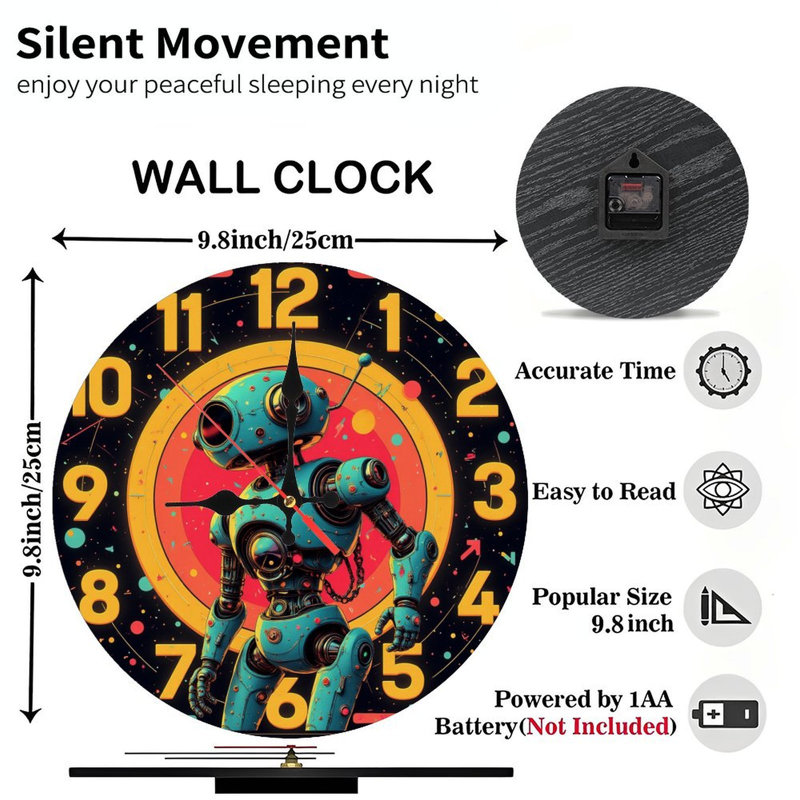 Horloge murale robot