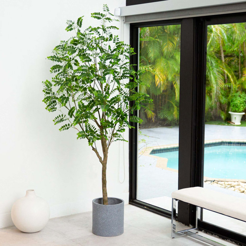 84'' Faux Citrus Tree in Pot Liner