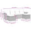  Ensemble de canapé de jardin modulaire en rotin PE gris clair et gris foncé 6 pièces-121912438-121912437