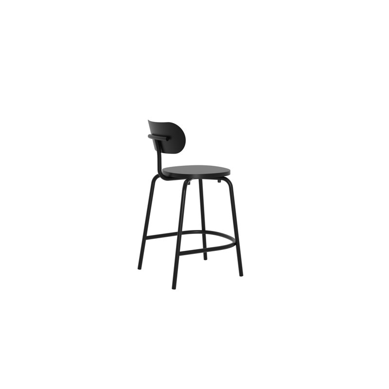 Kahmiah Counter Stool with Metal Frame, Black