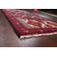 Tapis rouge en laine noué à la main de conception unique 3 pi 5 po x 6 pi 1 po Trey