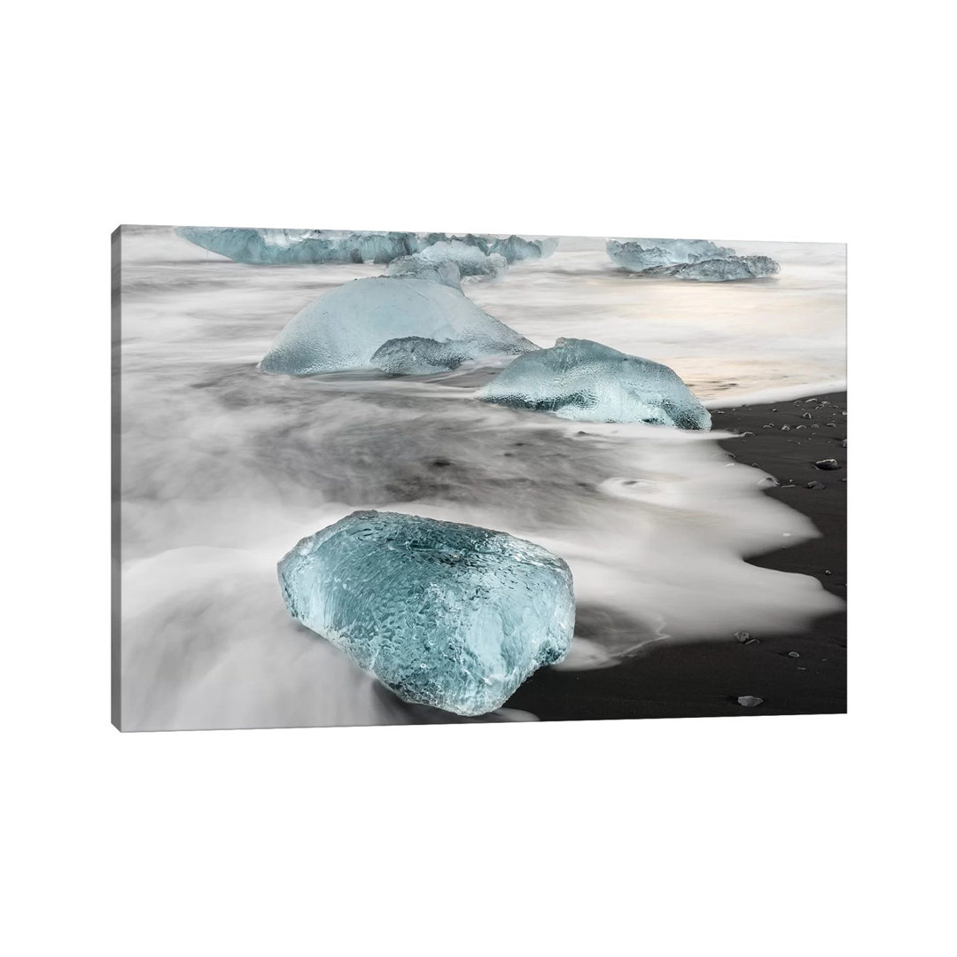 Icebergs On A Black Volcanic Beach II, Vatnajokull National Park, Iceland