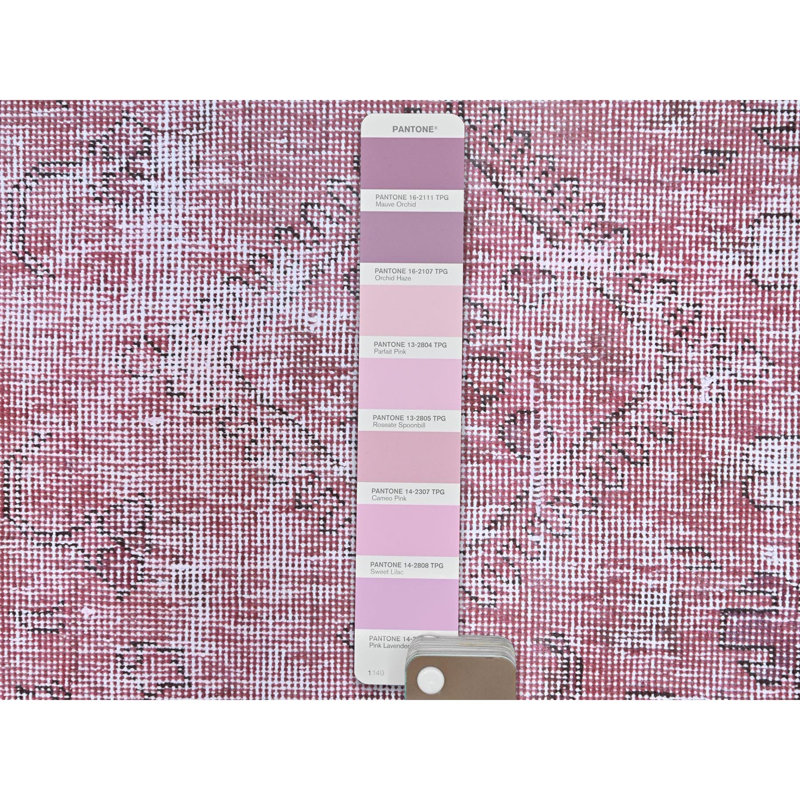Tapis oriental en laine pure noué à la main 9 pi 8 po x 11 pi 10 po rose 6BD8D43BFFFC471E993DA7FD0B19436F