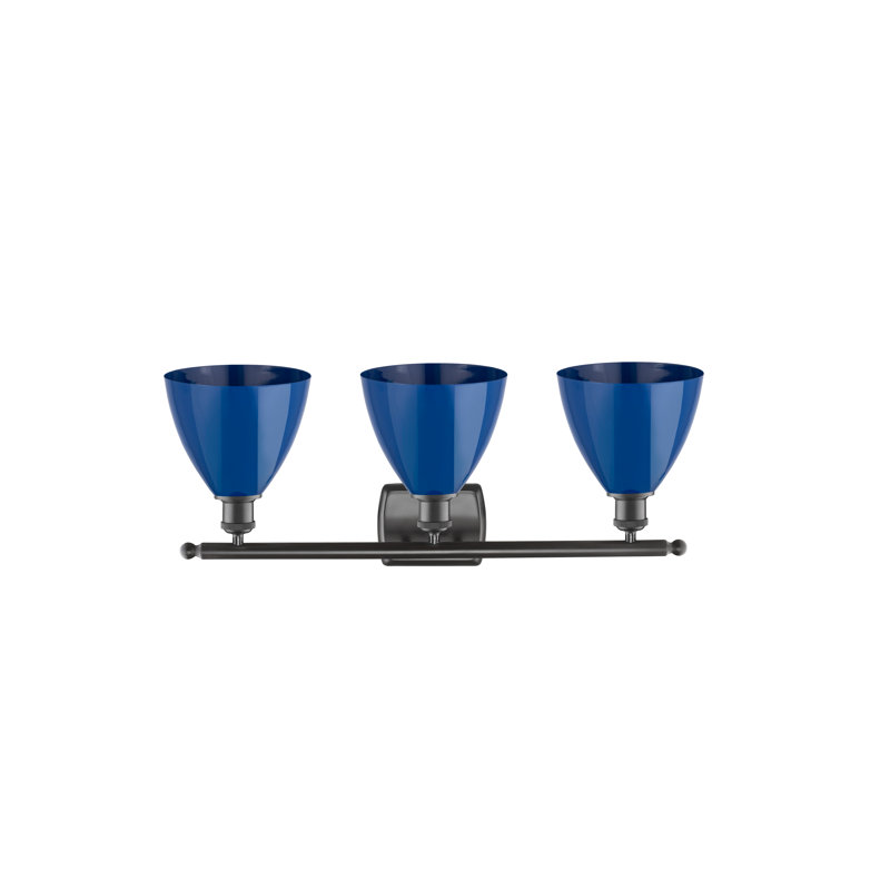 Amylee 3 - Light Dimmable Vanity Light, Blue, Oil Rubbed Bronze