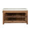 Rustic 61" Wide Oak Kitchen Island, Natural