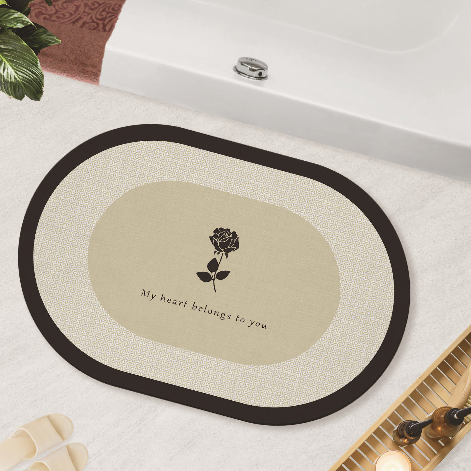 Rosecliff Heights QuickDry Diatomaceous Earth Bathroom Mat, NonSlip