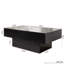 Table basse avec compartiment de rangement dissimulé pour table coulissante
