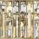 Gemma Mereworth Three-Light Flush Mount Ceiling Light with Rectangular Crystal Prisms