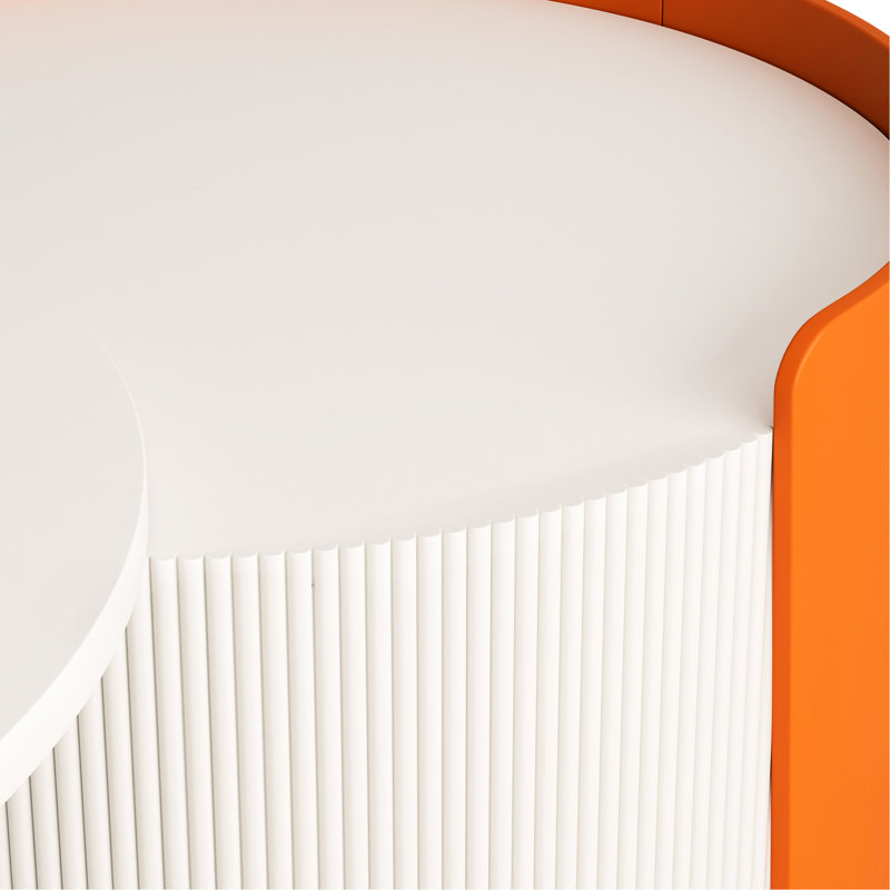 Table basse sans assemblage requise en blanc avec rangement coulissant extensible blanc - robuste et assemblé, pour les petits espaces
