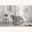 Chaise berçante surdimensionnée en rotin tissé à la main avec coussin rembourré-521257275