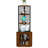 Corner Shelf With Doors, 65" Corner Cabinet With Shelves & Wine Glass Rack, 6 Tier Bookshelf Display Corner Shelves, Freestanding Corner Storage Stand